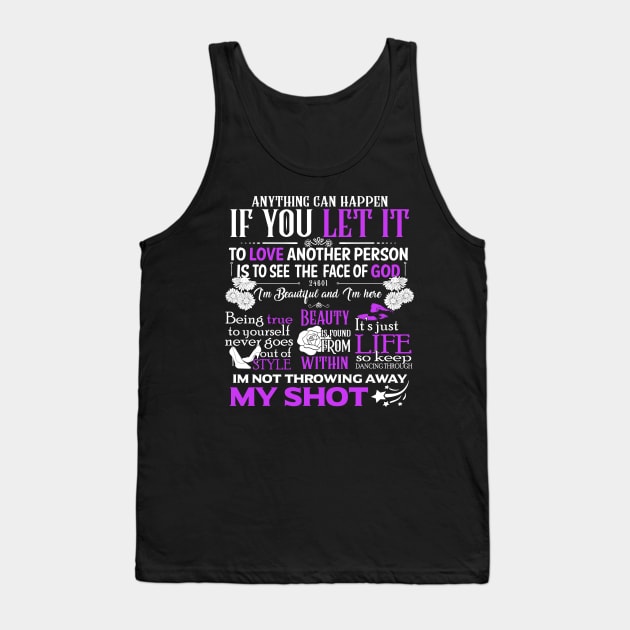 Broadway Motivational Quotes Tank Top by KsuAnn